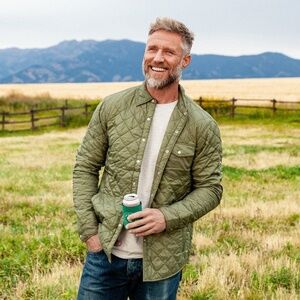 Criquet Shirts Quilted Shacket - Olive Size xlxl